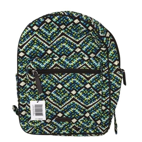 VERA BRADLEY Leighton $88 Cuban Tiles Blue Quilted Cotton Backpack - NEW Vera Bradley | Bags | Vera Bradley Leighton 88 Cuban Tiles  main image 3